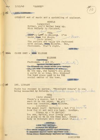 Lot #712 Harvey Revised First Draft Continuity Script - Image 5