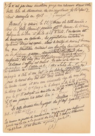 Lot #369 Ferdinand Foch Handwritten Speech Draft World War I: 