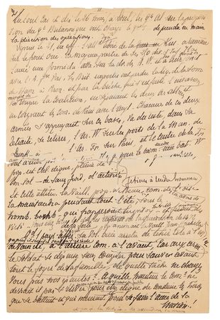 Lot #369 Ferdinand Foch Handwritten Speech Draft World War I: 