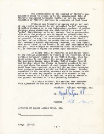 Lot #850 Rita Moreno Document Signed for West Side Story - Image 1