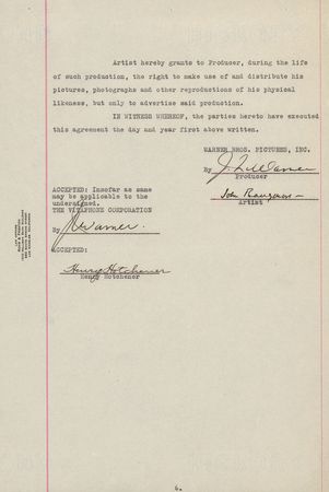 Lot #753 John Barrymore Document Signed for The Show of Shows - Image 1