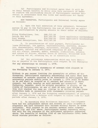 Lot #852 Paul Newman Document Signed for The Sting - Image 3