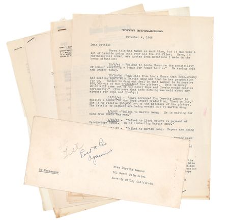 Lot #779 Bing Crosby, Bob Hope, and Dorothy Lamour Document Signed for Road to Rio - Image 8