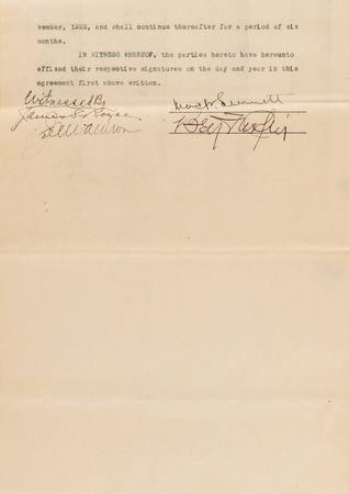Lot #720 Mack Sennett and Ben Turpin Document Signed - Image 1