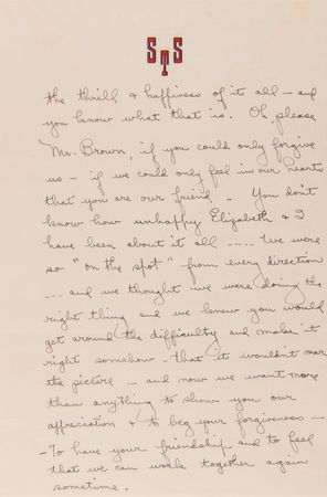 Lot #723 Elizabeth Taylor (3) Autograph Letters Signed to National Velvet Director Clarence Brown: 