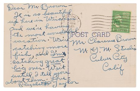 Lot #723 Elizabeth Taylor (3) Autograph Letters Signed to National Velvet Director Clarence Brown: 