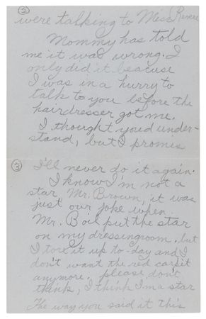 Lot #723 Elizabeth Taylor (3) Autograph Letters Signed to National Velvet Director Clarence Brown: 
