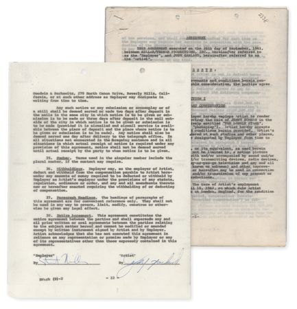 Lot #799 Judy Garland Document Signed for I Could Go On Singing - Image 1