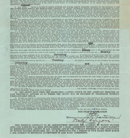 Lot #716 Bela Lugosi Document Signed for Oh, For a Man! - Image 1