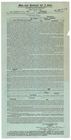 Lot #716 Bela Lugosi Document Signed for Oh, For a Man! - Image 2