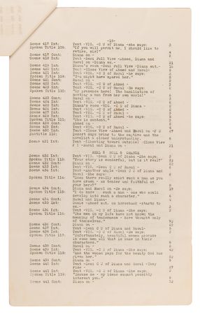 Lot #730 Rudolph Valentino: The Sheik Master File Scene Listing - Image 4