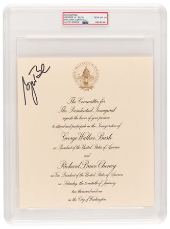 Lot #46 George W. Bush Signed Inauguration Invitation - Image 1