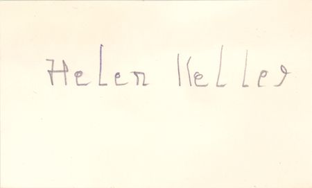 Lot #265 Helen Keller Signature