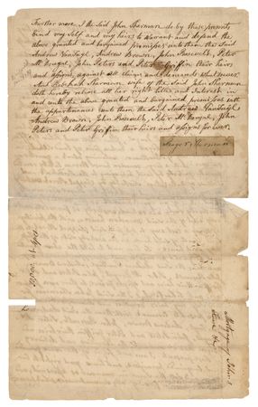 Lot #322 Roger Sherman Signature with Handwritten Legal Document - Image 3
