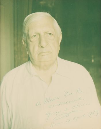 Lot #493 Giorgio de Chirico Signed Photograph - Image 1