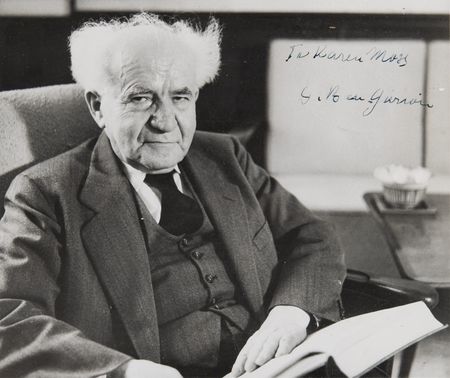 Lot #202 David Ben-Gurion Signed Photograph - Image 1