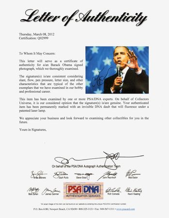 Lot #105 Barack Obama Signed Photograph - Image 2