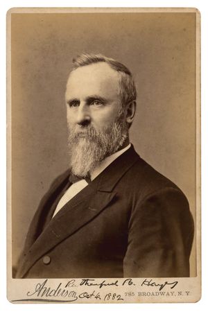 Lot #78 Rutherford B. Hayes Signed Cabinet