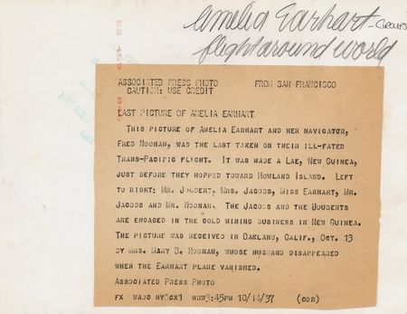 Lot #415 Amelia Earhart Original Photograph - Image 2