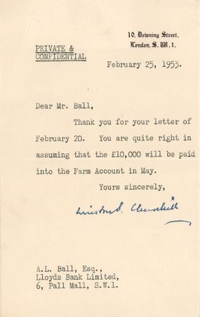 Lot #158 Winston Churchill Typed Letter Signed as