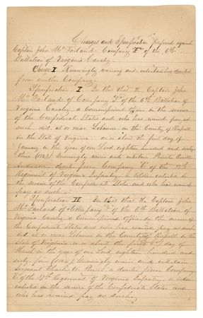 Lot #359 Robert E. Lee War-Dated Endorsement of a Confederate Court Martial - Image 3