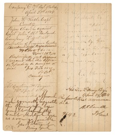 Lot #359 Robert E. Lee War-Dated Endorsement of a Confederate Court Martial - Image 5