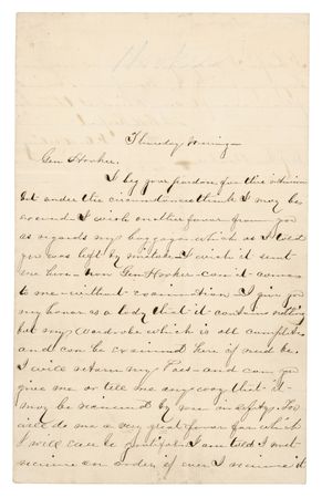 Lot #356 Joseph Hooker War-Dated Autograph Note Signed - Image 2