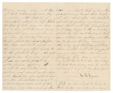 Lot #400 Union Soldier's Letter, Written a Day Before the Battle of the Crater: 