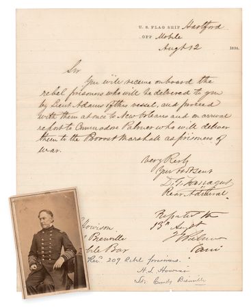 Lot #353 David G. Farragut War-Dated Autograph