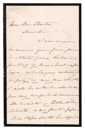 Lot #122 Julia Tyler War-Dated Autograph Letter Signed to Secretary of War Edwin Stanton - Image 1