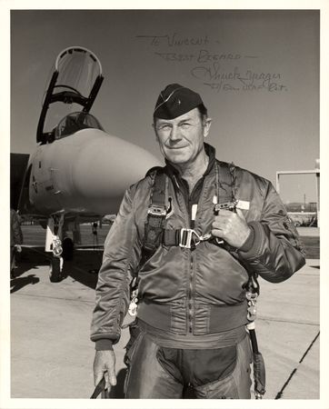 Lot #419 Chuck Yeager Signed Photograph