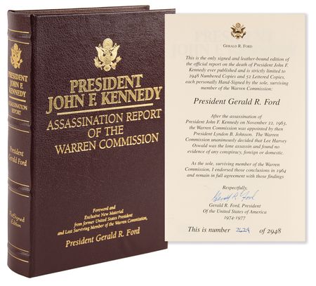 Lot #70 Gerald Ford Signed Limited Edition Book - President John F. Kennedy: Assassination Report of the Warren Commission - Image 1
