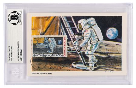 Lot #438 Neil Armstrong Signed 'First Man on the