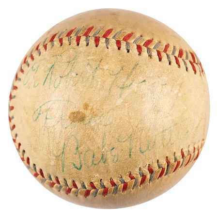 Lot #924 Babe Ruth Single-Signed Baseball