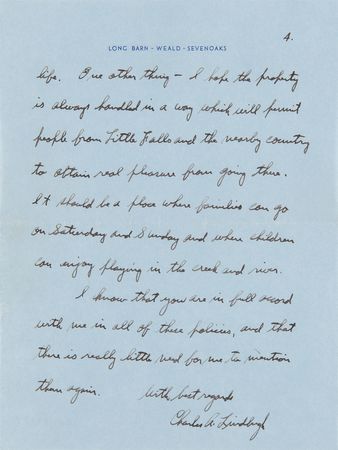 Lot #409 Charles Lindbergh Four-Page Autograph Letter Signed from England, Written in the Wake of the Kidnapping and Hauptmann Trial - Image 5