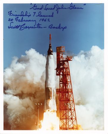 Lot #443 Scott Carpenter Signed Photograph
