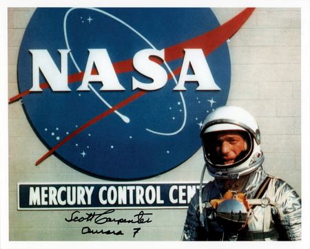 Lot #444 Scott Carpenter Signed Photograph