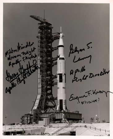 Lot #466 NASA Flight Directors (4) Signed Photograph - Kranz, Griffin, Lunney, and Windler - Image 1