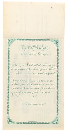 Lot #180 John D. Rockefeller and Henry M. Flagler Signed Standard Oil Trust Stock Certificate - Image 2