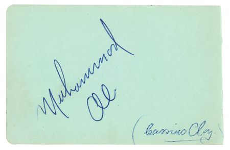 Lot #899 Muhammad Ali Signature