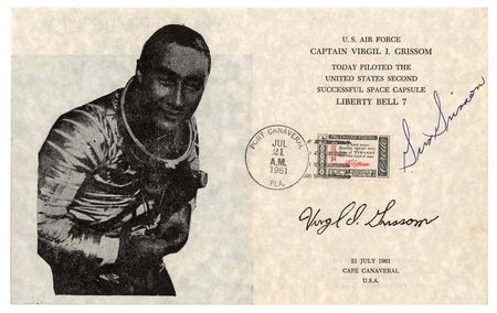 Lot #422 Gus Grissom Signed 'Project Mercury Phase