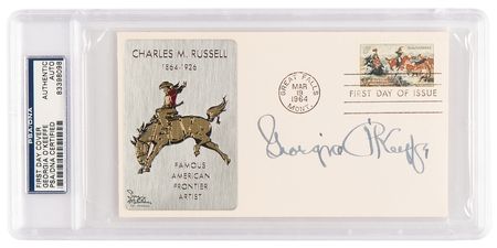Lot #502 Georgia O'Keeffe Signed FDC