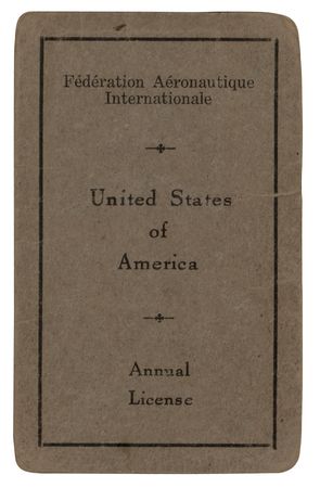 Lot #412 Orville Wright Signed 1924 Federation Aeronautique Internationale License - Image 2