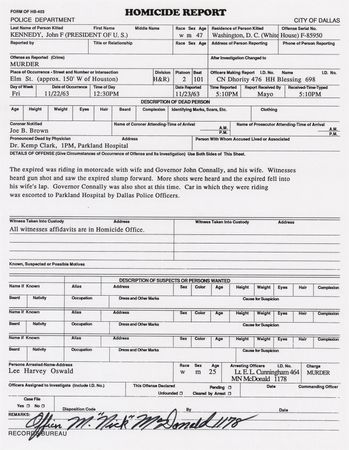 Lot #268 Kennedy Assassination: Maurice 'Nick'