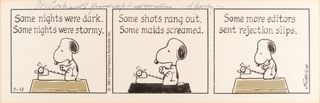 Lot #507 Charles Schulz Signed Original Hand-Drawn