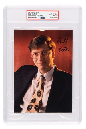 Lot #235 Bill Gates Signed Photograph