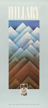 Lot #250 Edmund Hillary Signed Poster - The Sir Edmund Hillary Foundation - Image 1