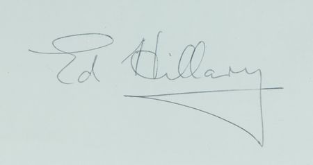 Lot #250 Edmund Hillary Signed Poster - The Sir Edmund Hillary Foundation - Image 2