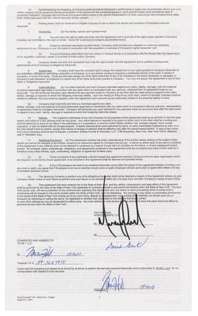 Lot #690 Michael Jackson Document Signed - 30th Anniversary Celebration Contract for Singer Tamia - Image 1