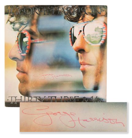 Lot #549 Beatles: George Harrison Signed Album - Thirty Three & 1/3 - Image 1